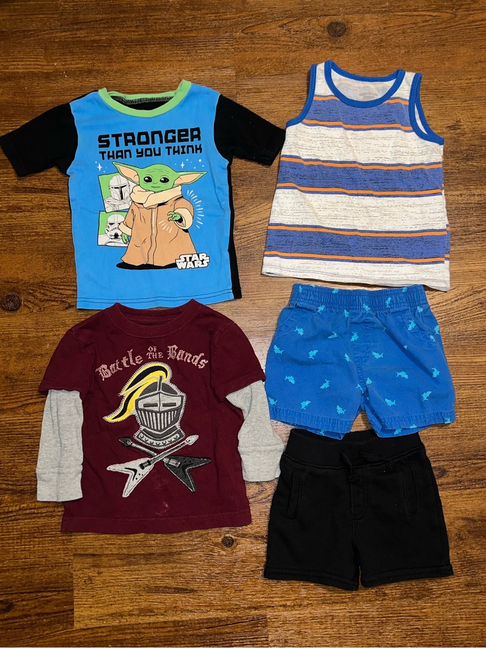 Toddler Boy Clothing Bundle Tops and Shorts Various Brands Size 6-9 Months - 3T